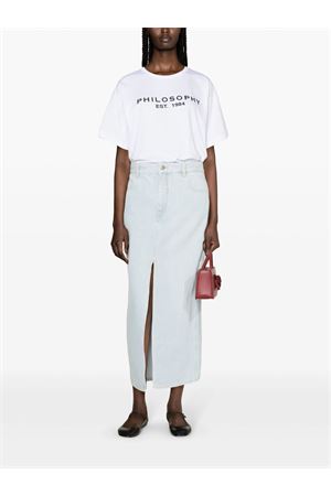 White cotton T-shirt PHILOSOPHY DI LORENZO SERAFINI | A075007950002